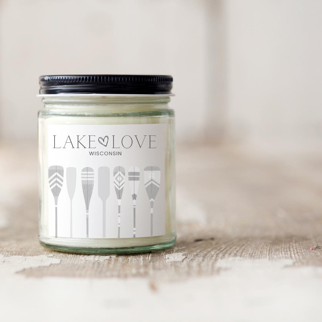 Lake Love Scented Soy Candle - Lake Life Candle - Gift for Adventurer - Lake House Decor - Personalized Lake House Gift - Lake Lover Gift