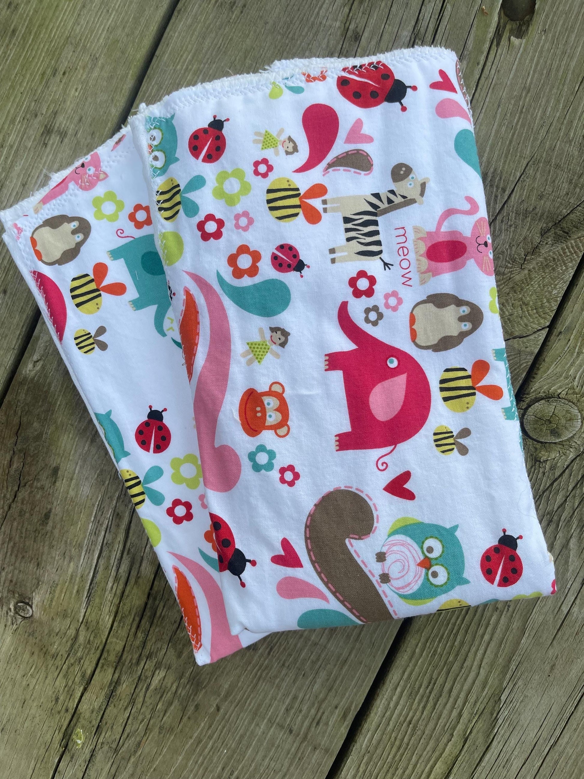 Baby Girl Burp Cloths | Thick Burp Cloth | Baby Gift | Baby Shower Gift | Best Baby Burp Cloth | Set of 2 Burp Cloths | Baby Girl Gifts