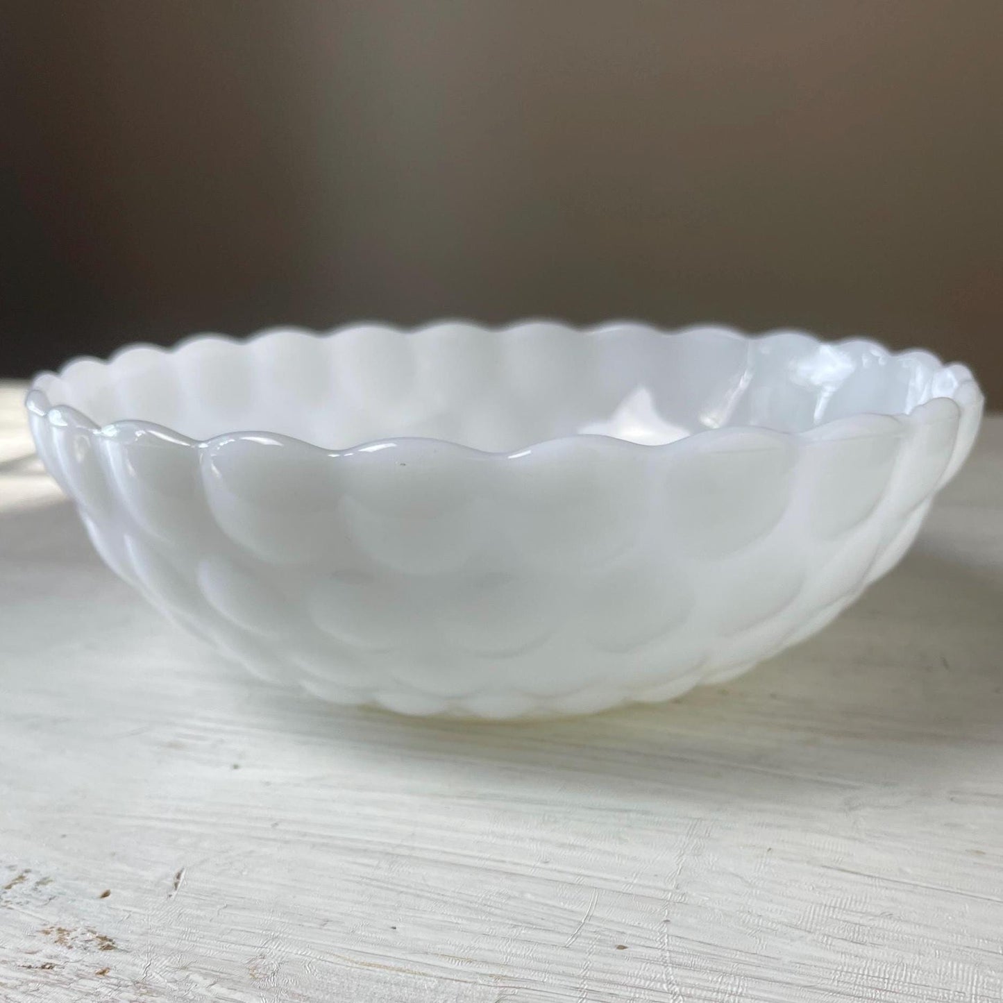 Anchor Hocking Milk Glass Bubble Bowl | Milk Glass Bubble Bowl | Vintage Milk Glass | Milk Glass Bowl | Anchor Hocking Milk Glass