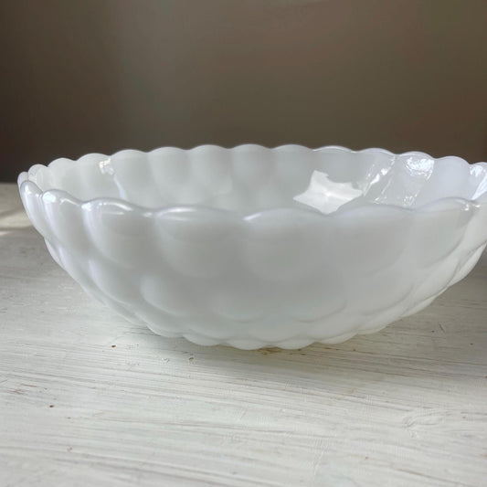 Anchor Hocking Milk Glass Bubble Bowl | Milk Glass Bubble Bowl | Vintage Milk Glass | Milk Glass Bowl | Anchor Hocking Milk Glass