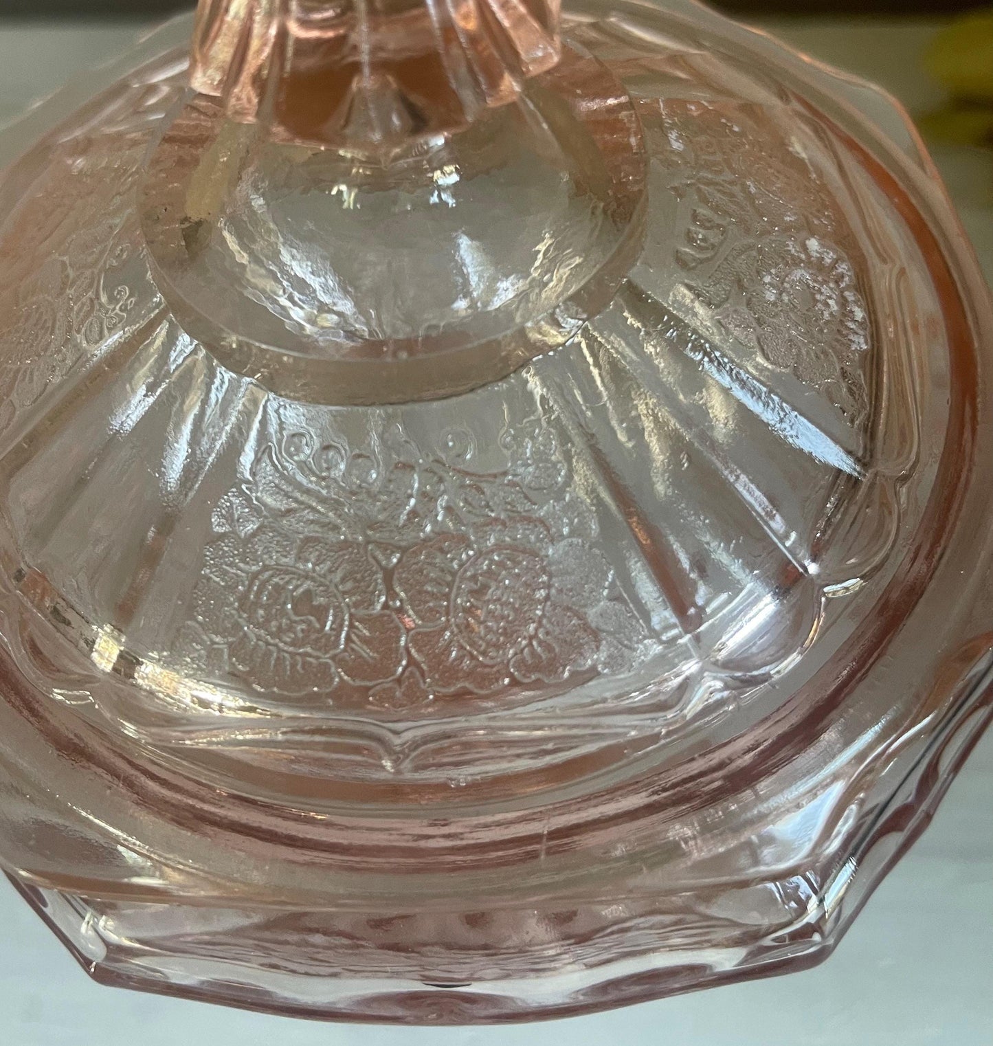 Vintage Sharon Federal Glass Pink Candy Dish | Pink Depression Glass | Federal Glass Depression Glass | Pink Depression Glass | Cabbage Rose