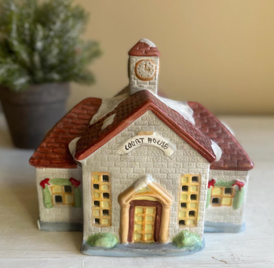 Americana Christmas Village Court House | Vintage Christmas Village | Christmas Village House | Christmas House | Americana Village