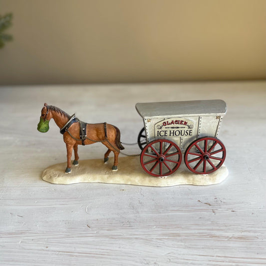 Lemax Ice House Horse and Carriage | Christmas Village Accessory | Lemax Christmas Village Accessory | Christmas Village Horse & Carriage