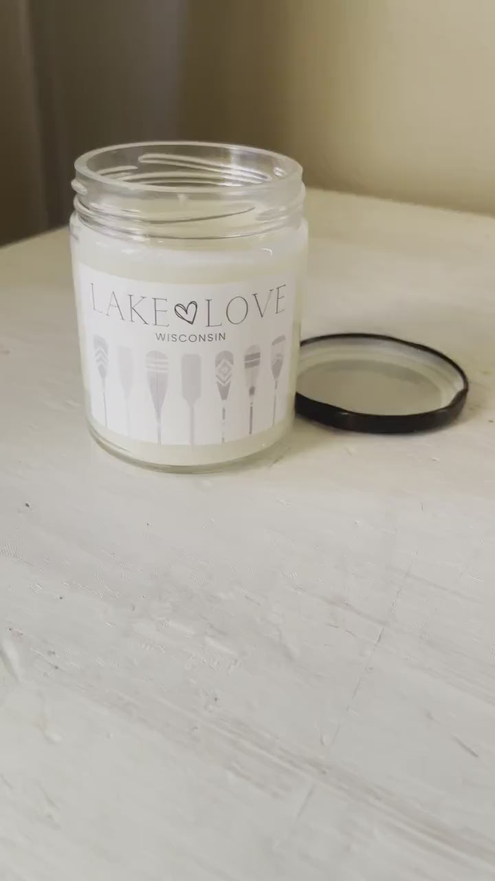 Lake Love Scented Soy Candle - Lake Life Candle - Gift for Adventurer - Lake House Decor - Personalized Lake House Gift  - Lake Lover Gift