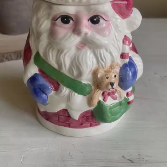 Vintage Santa Claus Cookie Jar | Christmas Cookie Jar | Vintage Christmas | Santa Cookie Jar | World Bazaar Santa Cookie Jar | Santa Claus