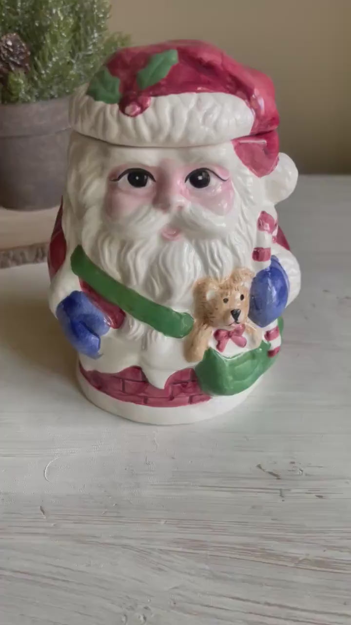 Vintage Santa Claus Cookie Jar | Christmas Cookie Jar | Vintage Christmas | Santa Cookie Jar | World Bazaar Santa Cookie Jar | Santa Claus